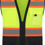 Class 2 High Visibility Reflective Safety Vests Women & Men With 5 Pockets And Zipper Front,Meets Ansi/Isea Standards