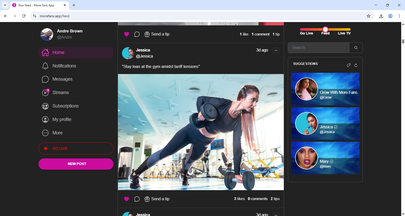 Share Photos and Videos on MoreFans.App Free Social Media Platform